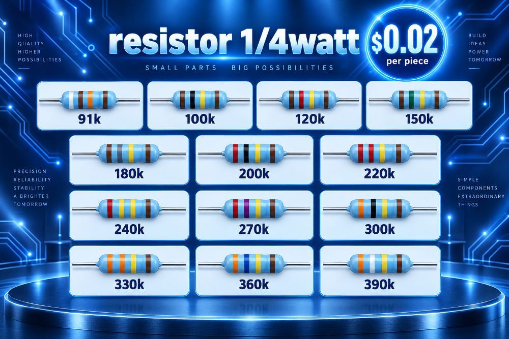 Resistor 1/4watt 91k - 390k