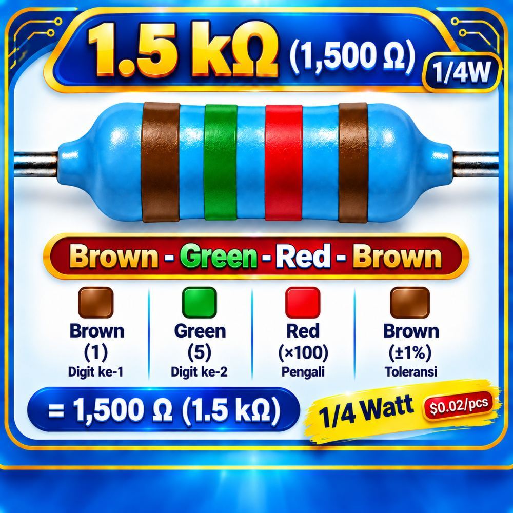 1/4 WATT RESISTOR 1.5k - 5.1k