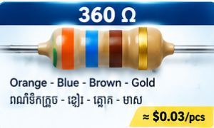 1/4 WATT RESISTOR 360R - 1.2k